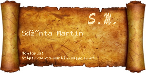 Sánta Martin névjegykártya